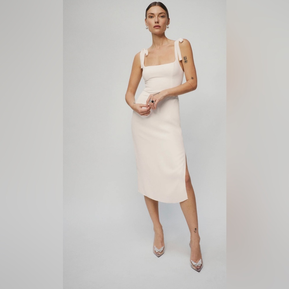 NWT Reformation Besse Dress Ivory 6